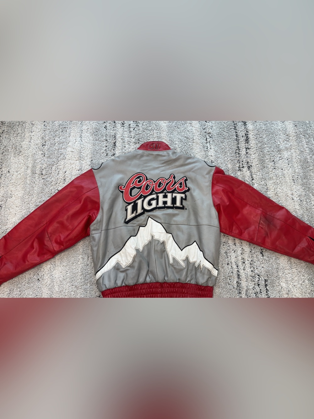 Coors Light Racing Leather Jacket - Red & Silver - Picture 2 of 8